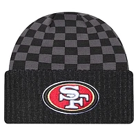 Men's New Era Black San Francisco 49ers Checkered Cuffed Knit Hat