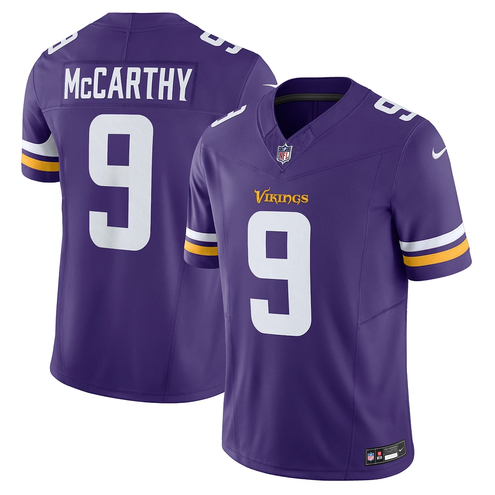 Men's Nike J.J. McCarthy Purple Minnesota Vikings Vapor F.U.S.E. Limited Jersey