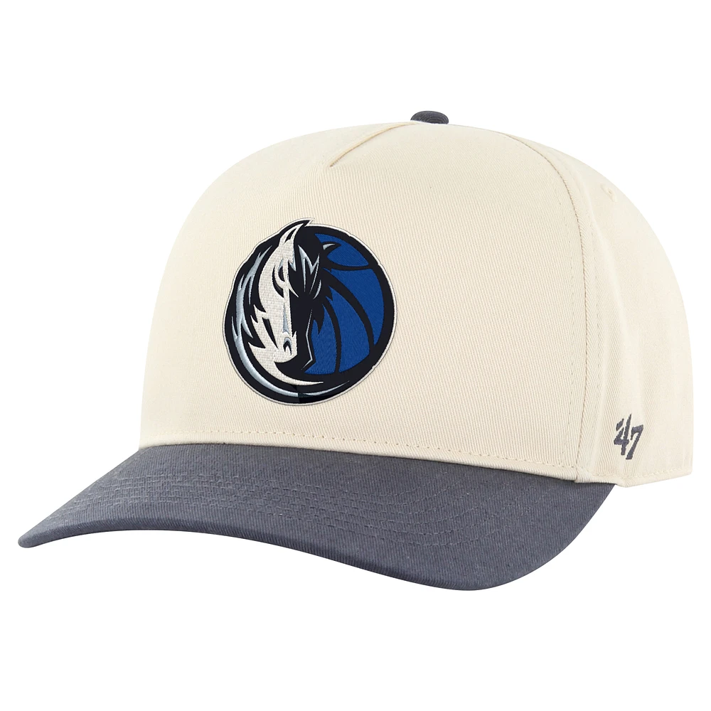 Men's '47 Cream/Navy Dallas Mavericks Roscoe Hitch Adjustable Hat