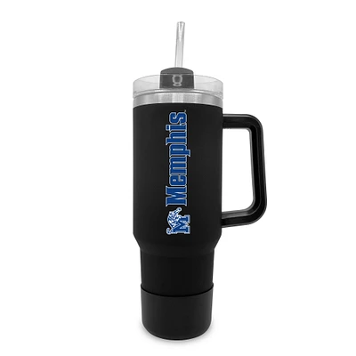 Memphis Tigers 40oz. Stainless Tumbler with Handle & Removable Straw