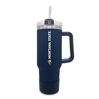 Montana State Bobcats 40oz. Stainless Tumbler with Handle & Removable Straw