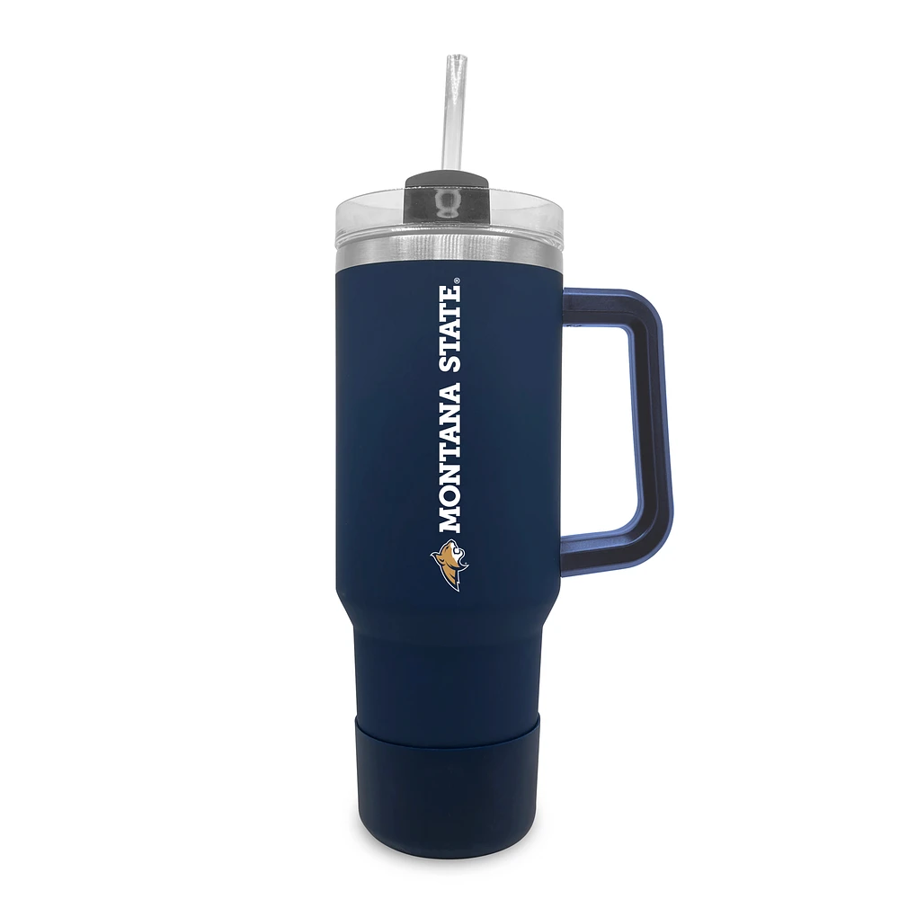 Montana State Bobcats 40oz. Stainless Tumbler with Handle & Removable Straw