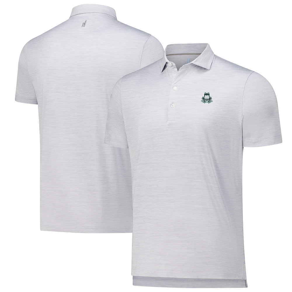 Men's johnnie-O Gray Boston Common Golf Huronn Solid Featherweight Performance Polo