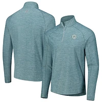 Men's johnnie-O Green The Bay Golf Club Baird Performance Quarter-Zip Top