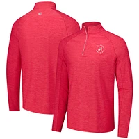 Men's johnnie-O Red Atlanta Drive GC Baird Performance Quarter-Zip Top