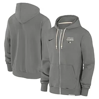 Men's Nike Charcoal Chicago Cubs Authentic Collection Travel Performance Full-Zip Hoodie