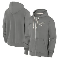 Men's Nike Charcoal Athletics Authentic Collection Travel Performance Full-Zip Hoodie