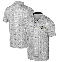 Men's Colosseum White Army Black Knights It's Time! Allover Print Polo