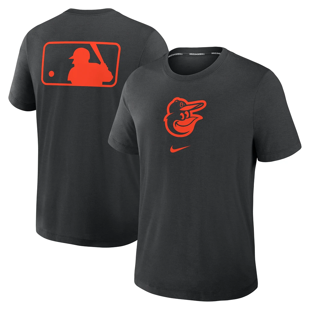 Men's Nike Black Baltimore Orioles Authentic Collection Early Work Tri-Blend Performance T-Shirt