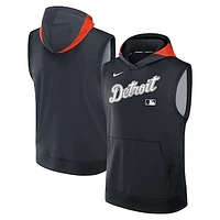 Men's Nike Navy Detroit Tigers Authentic Collection Performance Sleeveless Pullover Hoodie