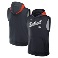 Men's Nike Navy Detroit Tigers Authentic Collection Performance Sleeveless Pullover Hoodie