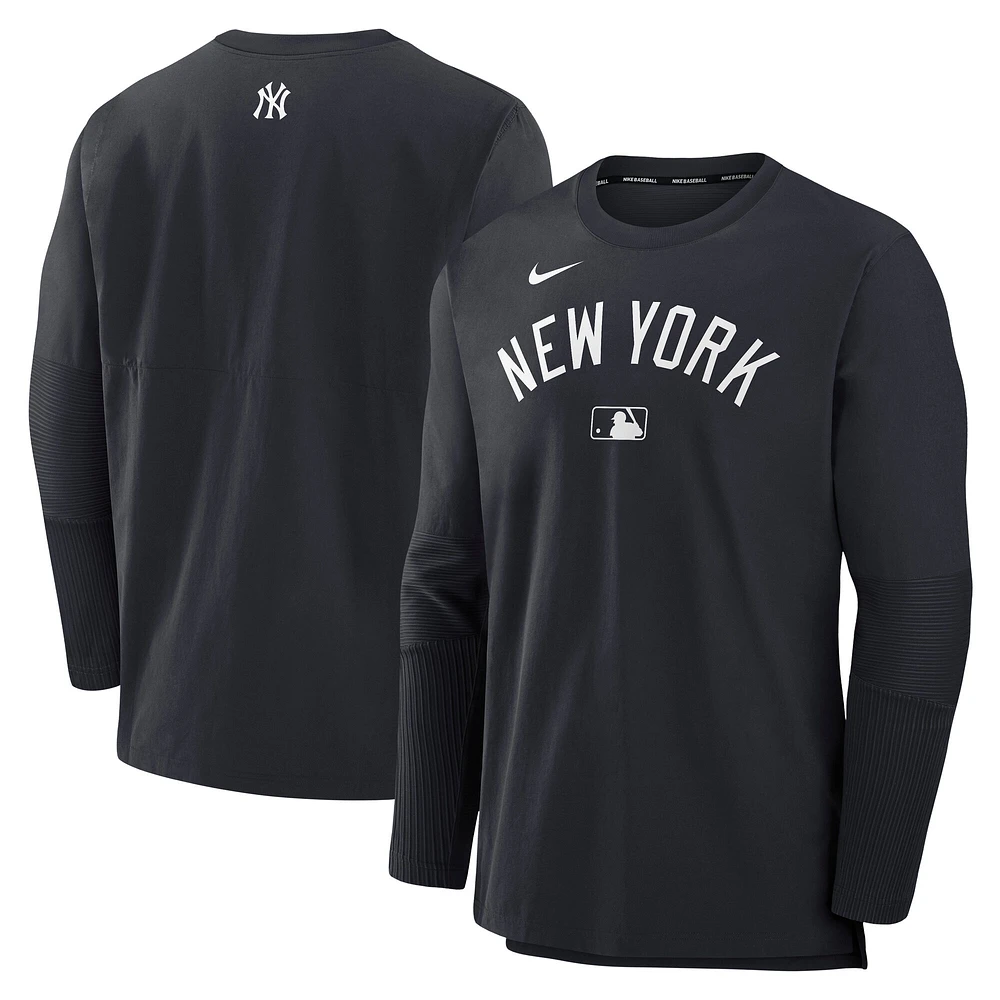 Men's Nike Navy/Navy New York Yankees Authentic Collection Player Lightweight Performance Long Sleeve Top