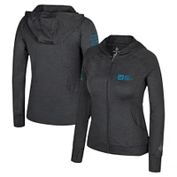 Women's Colosseum Black Abbott World Marathon Majors Aflame Recycled Hoodie Full-Zip Jacket