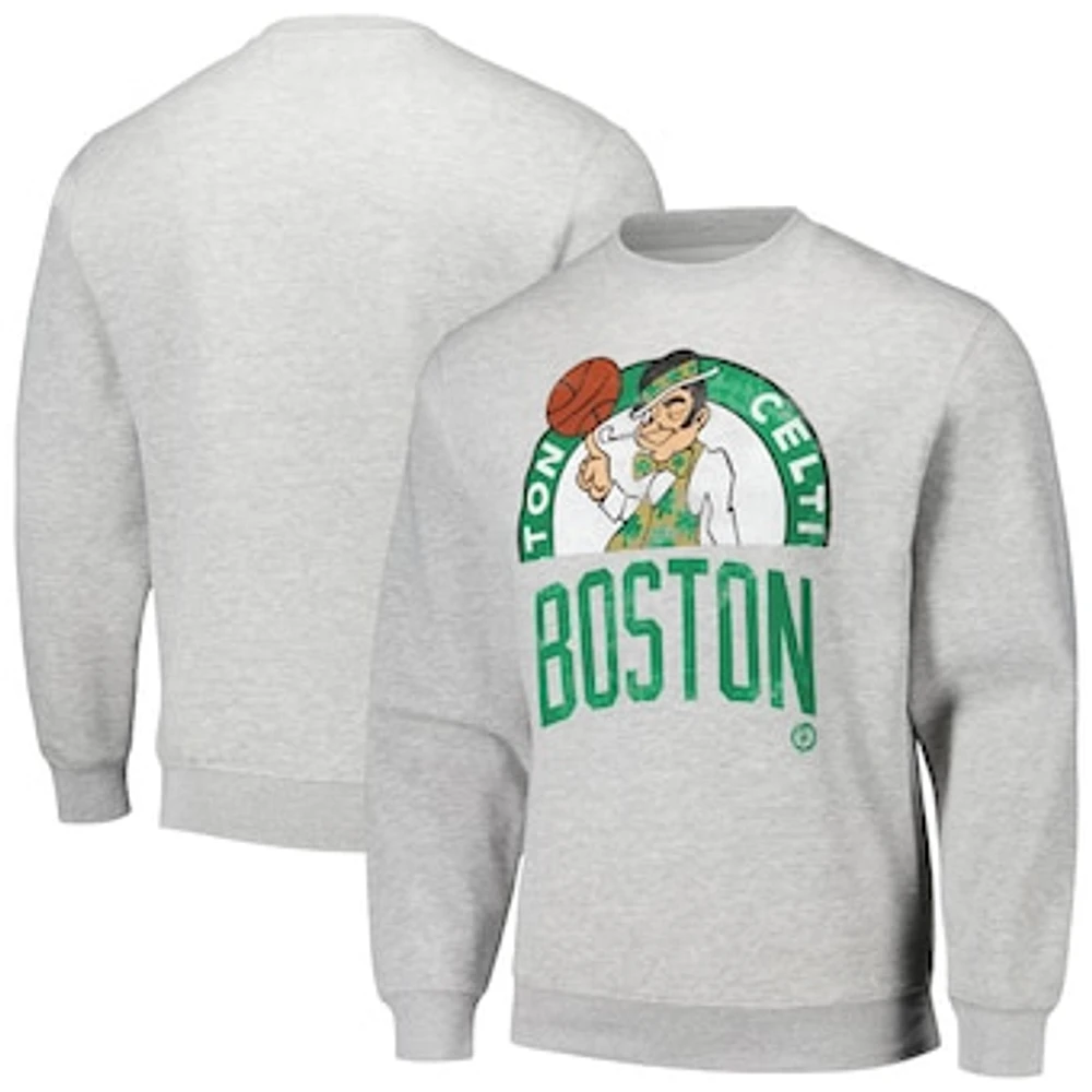 Unisex Stadium Essentials Heather Gray Boston Celtics Hometown Pullover Sweatshirt