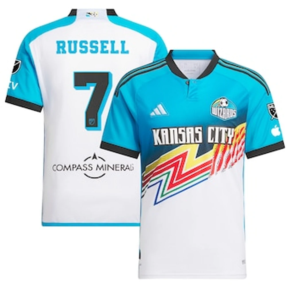 Men's adidas Johnny Russell White Sporting Kansas City 2024 Archive Authentic Jersey