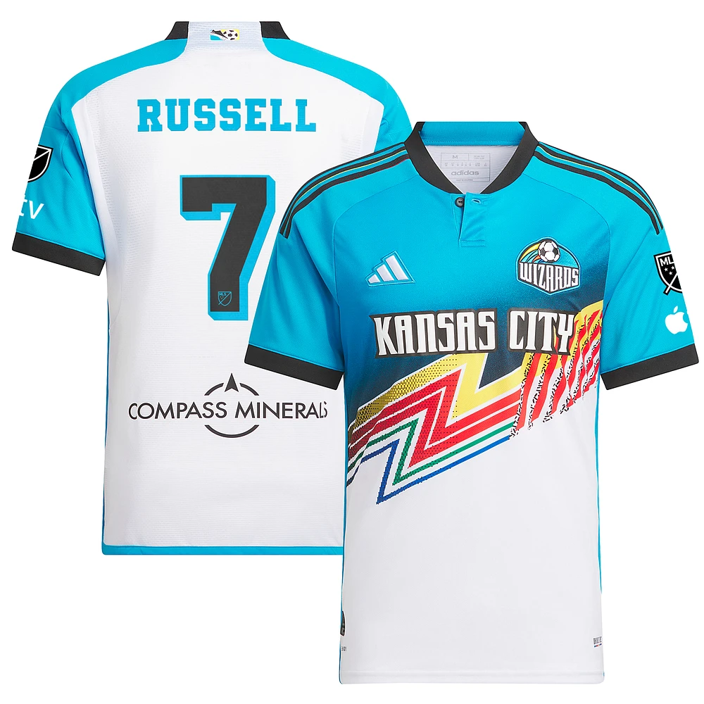 Men's adidas Johnny Russell White Sporting Kansas City 2024 Archive Authentic Jersey