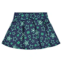 Girls Youth ZooZatz Navy Notre Dame Fighting Irish Star Flowy Skort