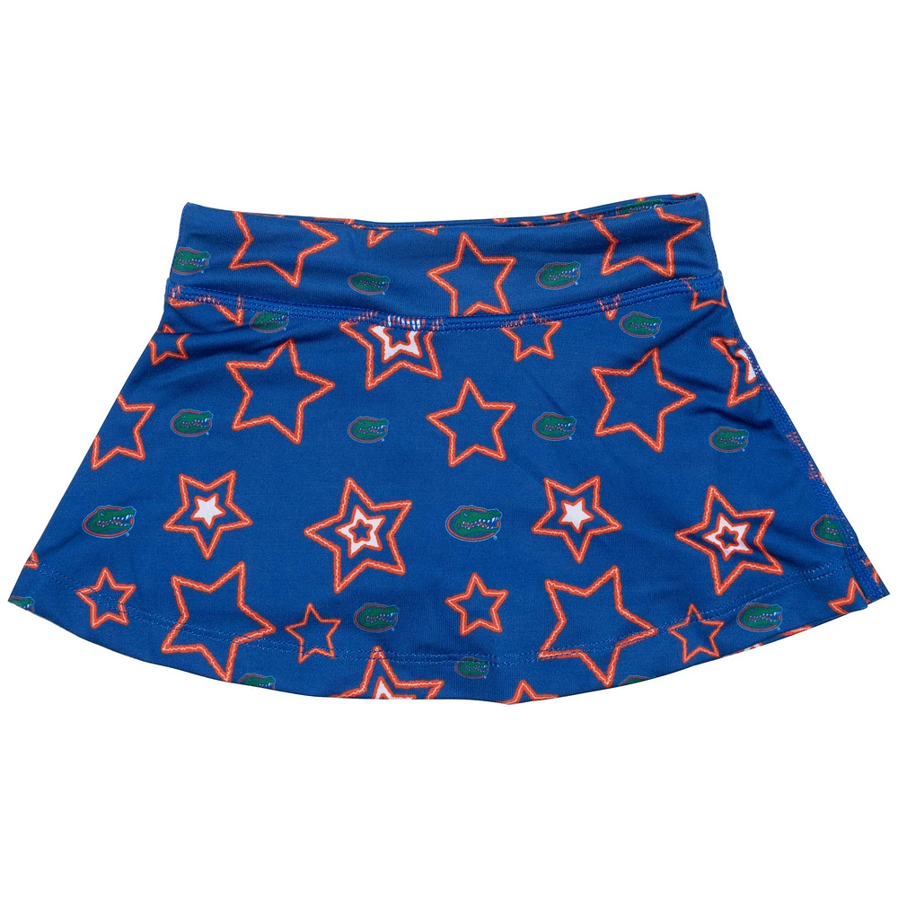 Girls Toddler ZooZatz Royal Florida Gators Star Flowy Skort