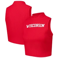 Women's ZooZatz Red Wisconsin Badgers Cropped Tank Top