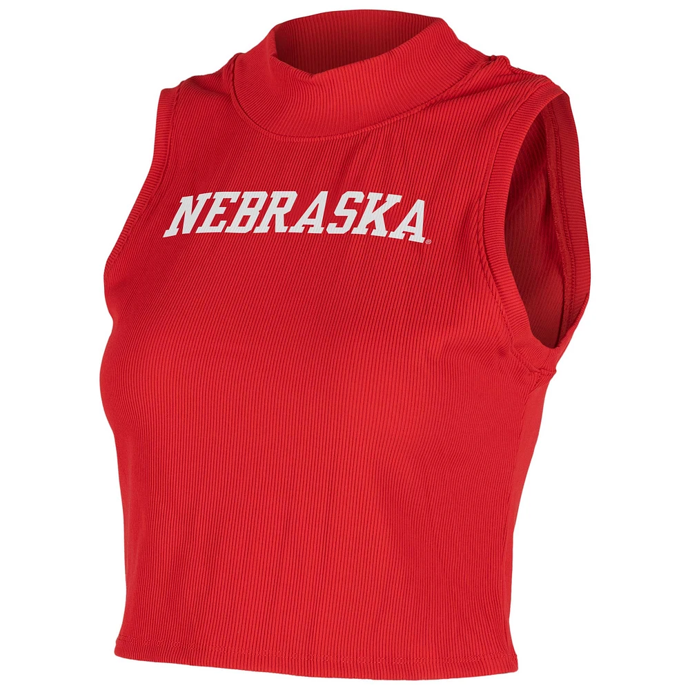 Women's ZooZatz Scarlet Nebraska Huskers Cropped Tank Top