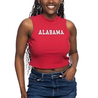 Women's ZooZatz Crimson Alabama Tide Cropped Tank Top