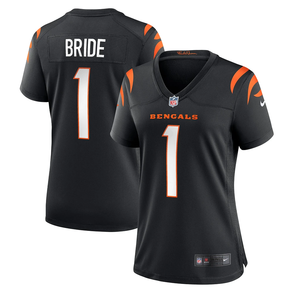 Women's Nike Number 1 Bride Black Cincinnati Bengals Game Jersey