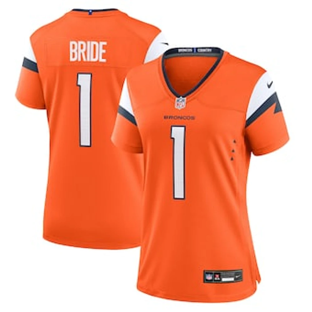 Women's Nike Number 1 Bride Orange Denver Broncos Game Jersey