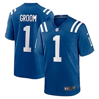 Men's Nike Number 1 Groom Royal Indianapolis Colts Game Jersey