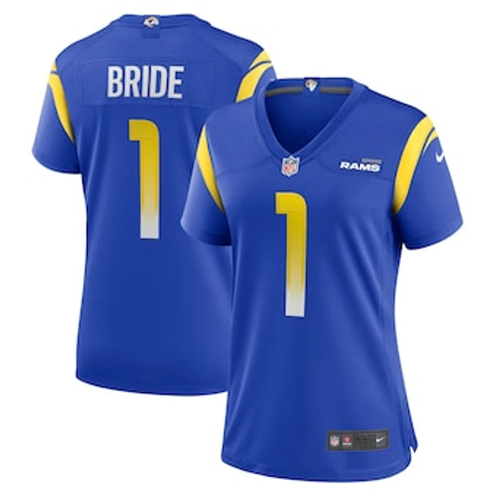 Women's Nike Number 1 Bride Royal Los Angeles Rams Game Jersey