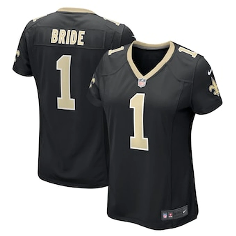 Women's Nike Number 1 Bride Black New Orleans Saints Game Jersey