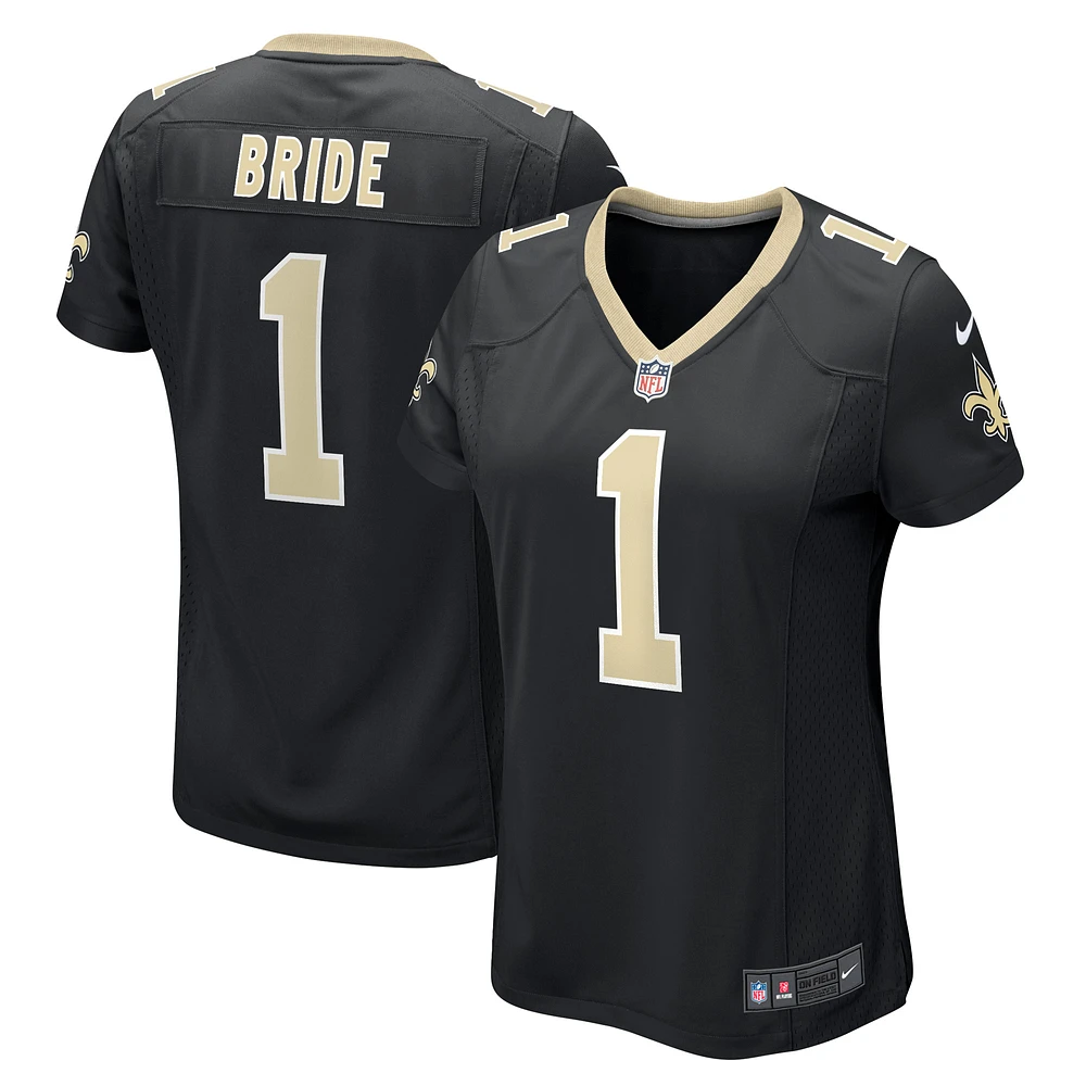 Women's Nike Number 1 Bride Black New Orleans Saints Game Jersey