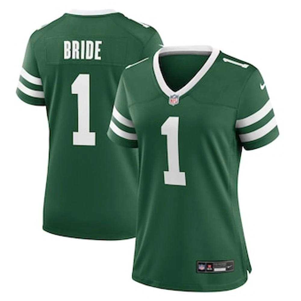 Women's Nike Number 1 Bride Legacy Green New York Jets Game Jersey