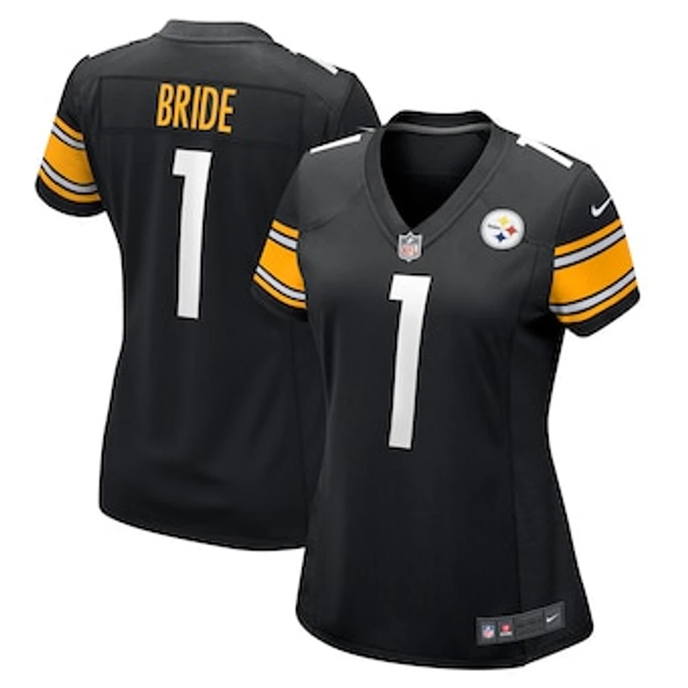 Women's Nike Number 1 Bride Black Pittsburgh Steelers Game Jersey