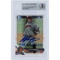 Grayson Rodriguez Baltimore Orioles Autographed 2018 Bowman Draft Chrome #BDC-73 Beckett Fanatics Witnessed Authenticated Card with "MLB Debut 4-5-23" Inscription