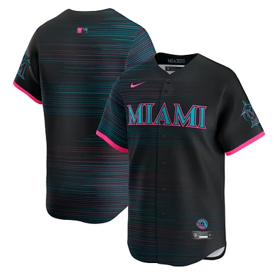 Men's Nike Black Miami Marlins 2025 City Connect Limited Jersey