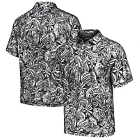 Men's Tommy Bahama Black Kyle Busch Sport Tropical Score IslandZone Polo