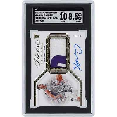 Keegan Murray Sacramento Kings Autographed 2022-23 Panini Flawless Horizontal RPA Gold #HPA-KGM #9/10 SGC Authenticated 8.5/10 Rookie Card