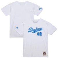 Men's Mitchell & Ness Jackie Robinson White Los Angeles Dodgers Cooperstown Collection Player T-Shirt