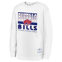 Youth White Buffalo Bills Retro Big Game Fleece Pullover Sweatshirt