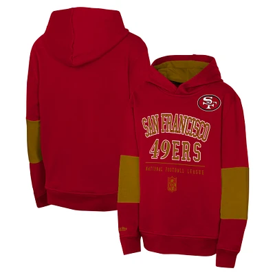 Youth Scarlet San Francisco 49ers Retro Fleece Pullover Hoodie