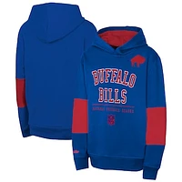 Youth Royal Buffalo Bills Retro Fleece Pullover Hoodie