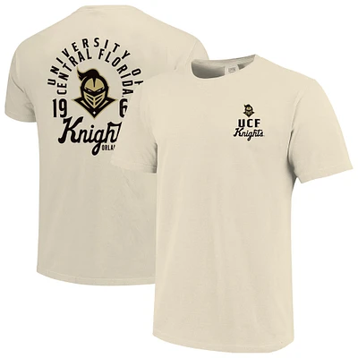 Men's Cream UCF Knights Comfort Colors Mascot Overlay T-Shirt