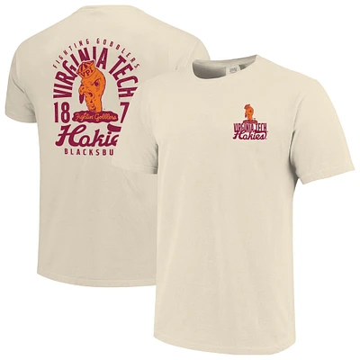 Men's Cream Virginia Tech Hokies Comfort Colors Mascot Overlay T-Shirt