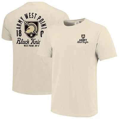 Men's Cream Army Black Knights Comfort Colors Mascot Overlay T-Shirt