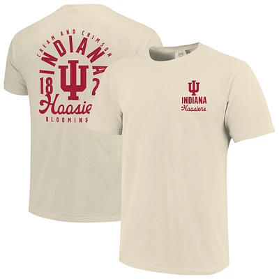 Men's Cream Indiana Hoosiers Comfort Colors Mascot Overlay T-Shirt