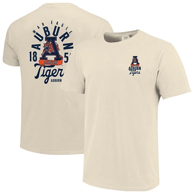 Men's Cream Auburn Tigers Comfort Colors Mascot Overlay T-Shirt