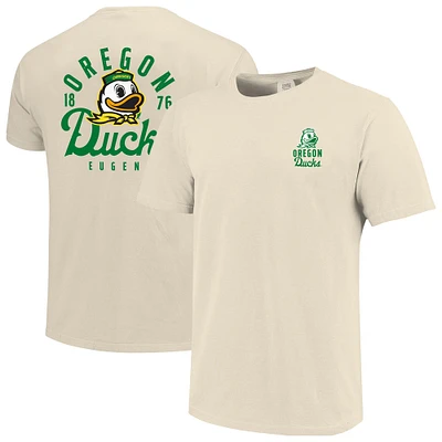 Men's Cream Oregon Ducks Comfort Colors Mascot Overlay T-Shirt