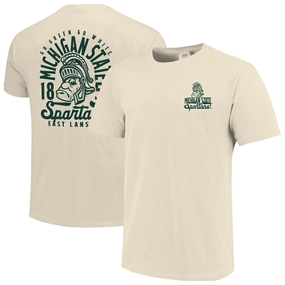 Men's Cream Michigan State Spartans Comfort Colors Mascot Overlay T-Shirt