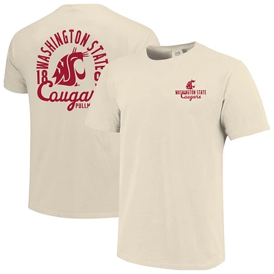 Men's Cream Washington State Cougars Comfort Colors Mascot Overlay T-Shirt