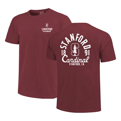 Men's Cardinal Stanford Comfort Colors Mascot Overlay T-Shirt